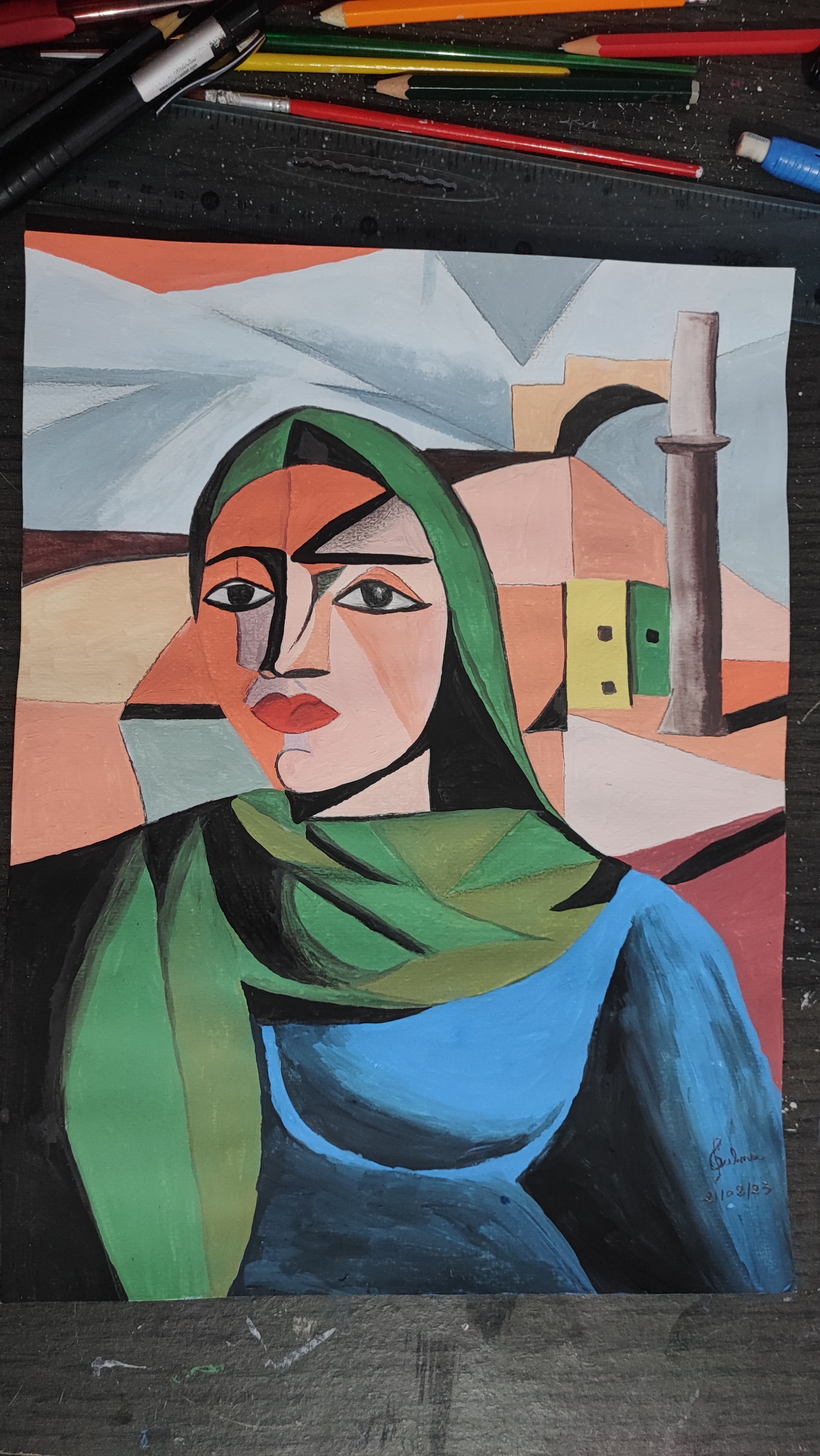 self portrait shape painting