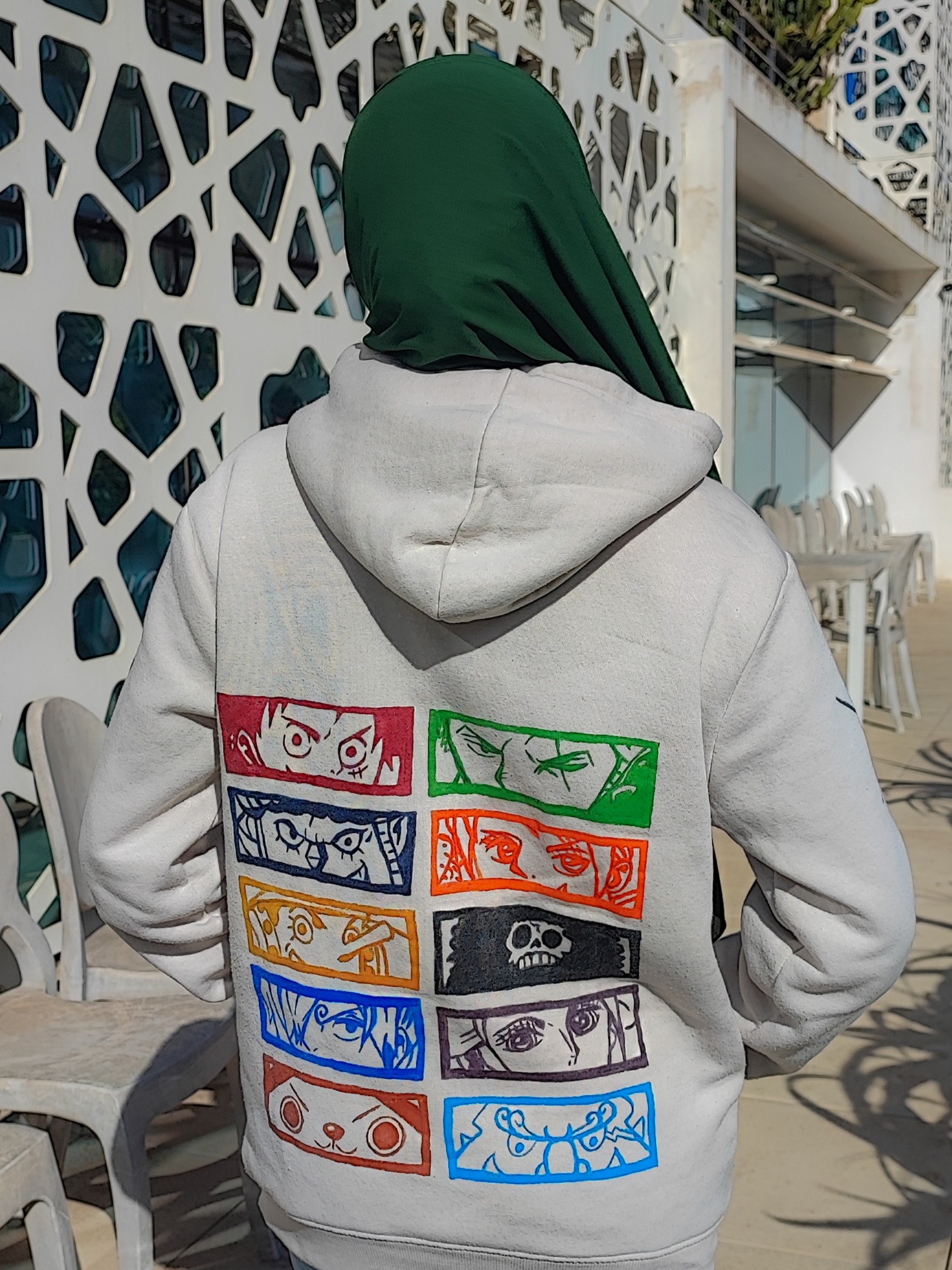 Strawhats hoodie hand painted